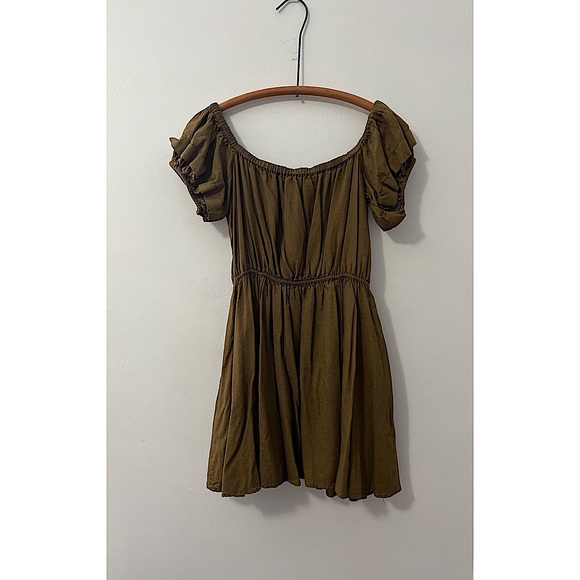 Urban Outfitters Peekaboo Linen Frock Dress - Picture 4 of 5